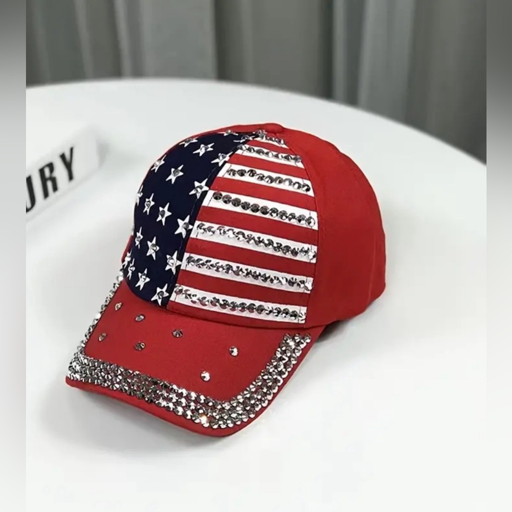 Five-pointed Star Artificial Diamond Baseball Cap Outdoor Travel Sunshade Hat
